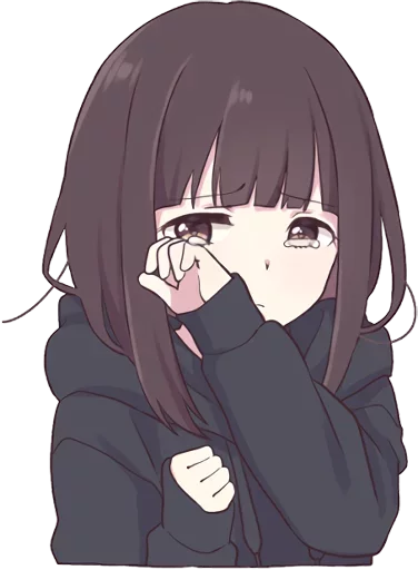 😥 Стикер «Menhera-chan-creditless» для Telegram