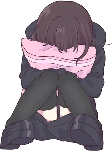 😥 Стикер «Menhera-chan-creditless» для Telegram