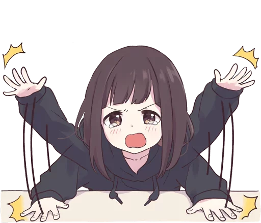 😠 Стикер «Menhera-chan-creditless» для Telegram