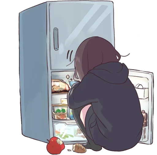 🍔 Стикер «Menhera-chan-creditless» для Telegram