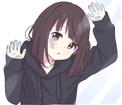 😦 Стикер «Menhera-chan-creditless» для Telegram