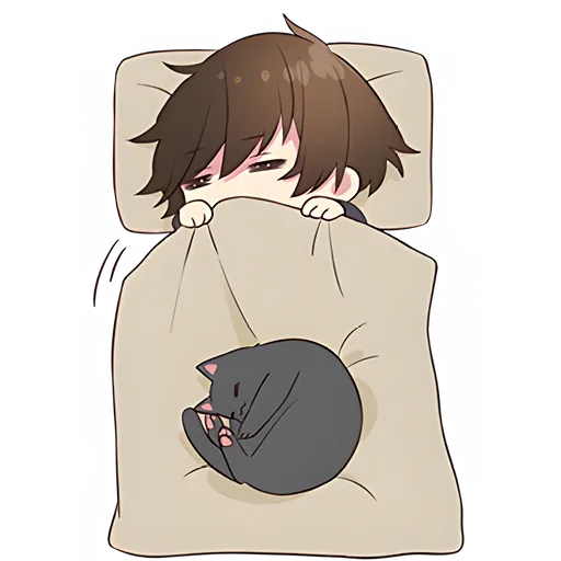 😴 Стикер «Менхера-кун» для Telegram
