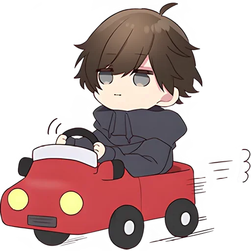 🚗 Стикер «Менхера-кун» для Telegram