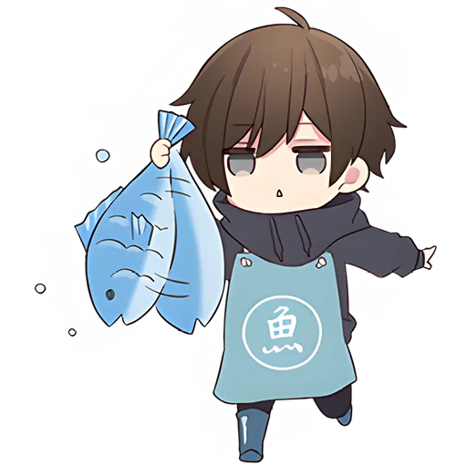 🐟 Стикер «Менхера-кун 9» для Telegram