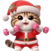 🏋‍♀ Эмодзи «Новогодний котик» для Telegram
