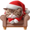 😞 Эмодзи «Новогодний котик» для Telegram