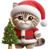🌲 Эмодзи «Новогодний котик» для Telegram