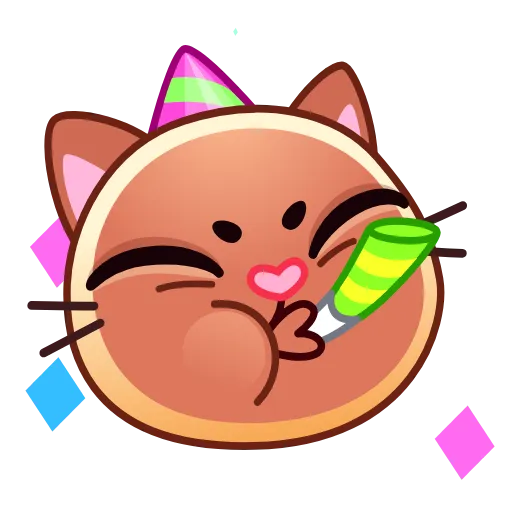🥳 Стикер «Meow Emoji» для Telegram