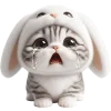 😭 Эмодзи «Мяу кролик» для Telegram