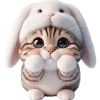🤗 Эмодзи «Мяу кролик» для Telegram