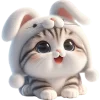 🤣 Эмодзи «Мяу кролик» для Telegram
