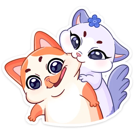Стикерпак Миу-Мяу и Кусалочка для Telegram — скачать