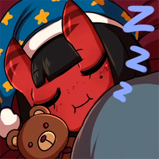 😴 Стикер «Meru Static» для Telegram