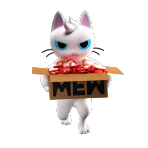Стикерпак MEW 3D для Telegram — скачать