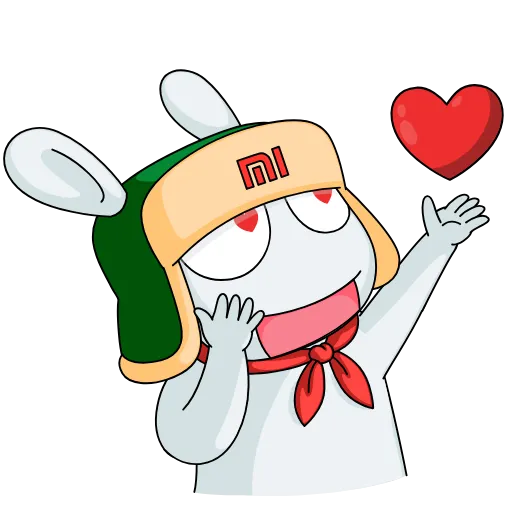 ❤️ Стикер «Кролик Mi Rabbit» для Telegram