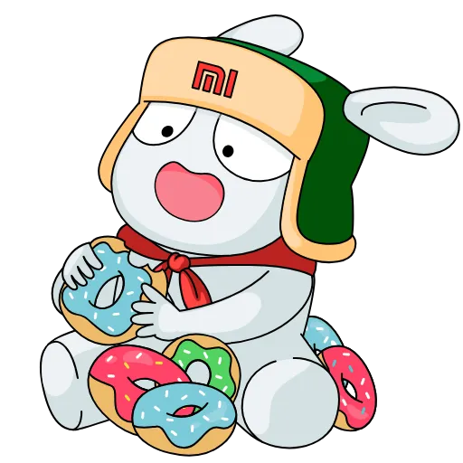 🍔 Стикер «Кролик Mi Rabbit» для Telegram