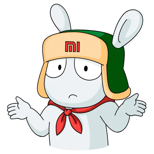 🤷‍♂ Стикер «Кролик Mi Rabbit» для Telegram