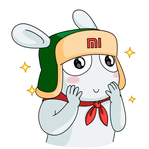 🤩 Стикер «Кролик Mi Rabbit» для Telegram