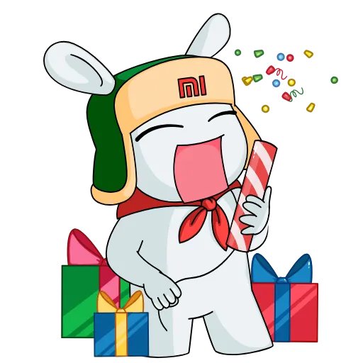 🥳 Стикер «Mi Bunny» для Telegram