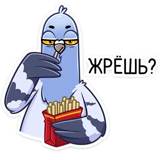 🌽 Стикер «Голубка Вайолет» для Telegram