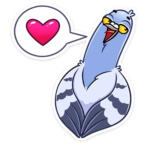 ❤️ Стикер «Голубка Вайолет» для Telegram