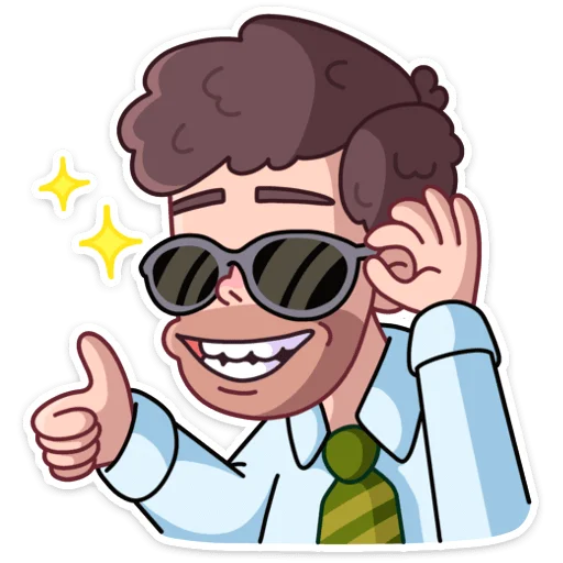 🤵 Стикер «Майкл покажет вам, что на работе можно не только скучать&;» для Telegram