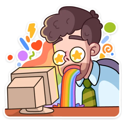 🤵 Стикер «Майкл покажет вам, что на работе можно не только скучать&;» для Telegram