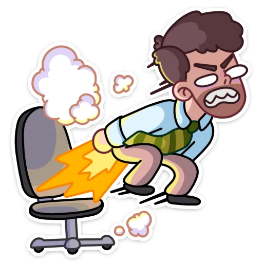 🤵 Стикер «Майкл покажет вам, что на работе можно не только скучать&;» для Telegram