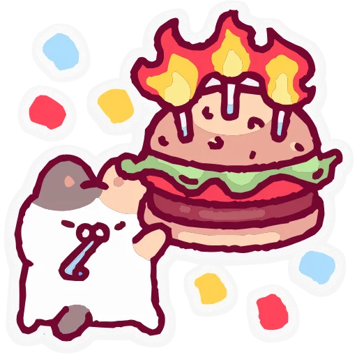 🍔 Эмодзи «Набор эмоджи с Мичу из ВК в качестве» для Telegram