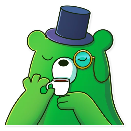 🎩 Стикер «Midori» для Telegram