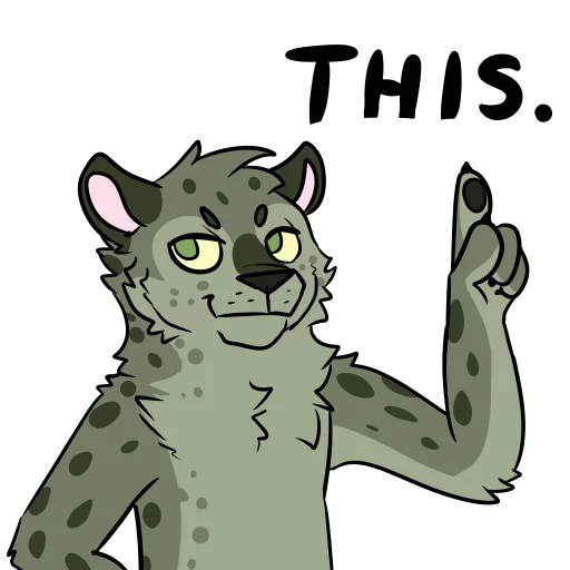 👆 Стикер «Midori Leopard» для Telegram