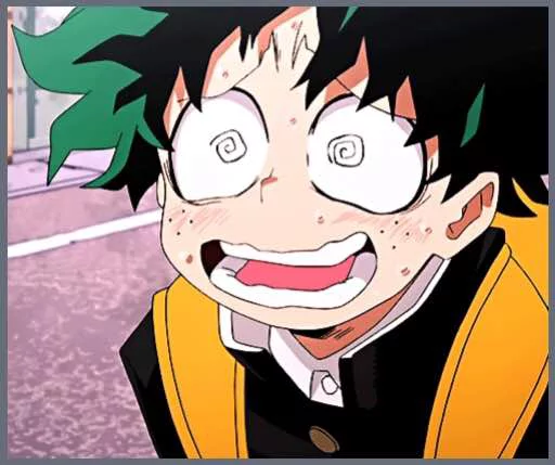 😖 Стикер «Midoriya Izuku» для Telegram