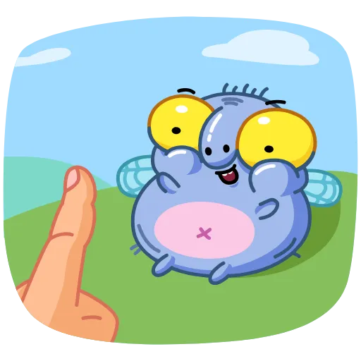 ☺️ Стикер «Муха Миха» для Telegram