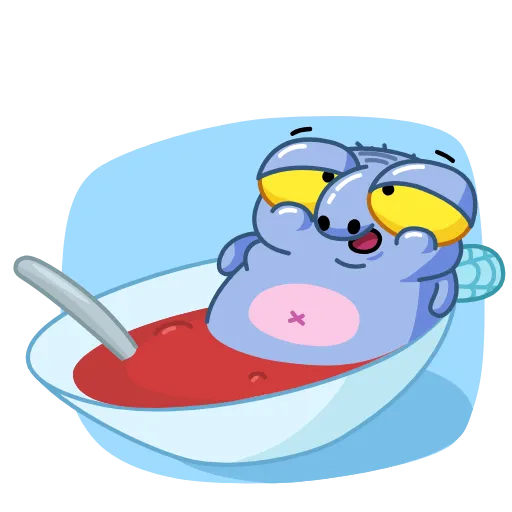 🛀 Стикер «Муха Миха» для Telegram
