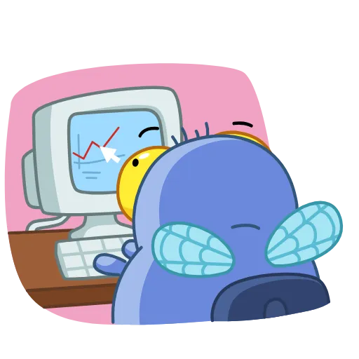 ⌨️ Стикер «Муха Миха» для Telegram