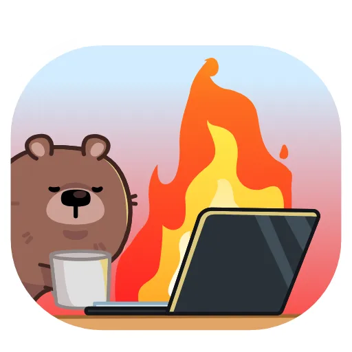 🤩 Эмодзи «Мишка Михаил» для Telegram