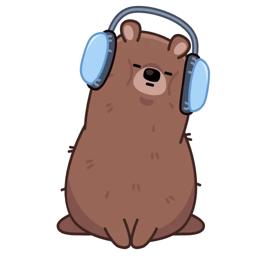 🎧 Эмодзи «Анимированный набор эмоджи с Мишкой Михаилом из ВК» для Telegram