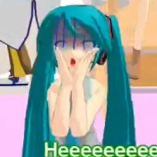 😱 Стикер «Old MMD Miku» для Telegram