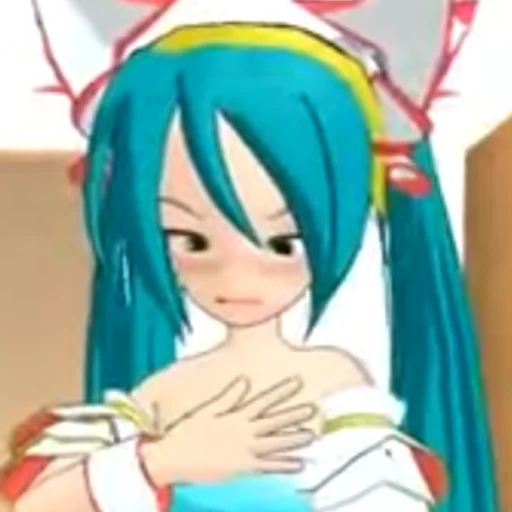 🫢 Стикер «Old MMD Miku» для Telegram