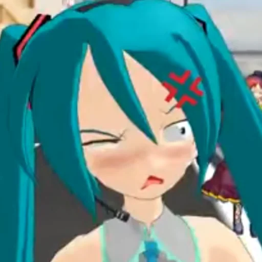 😡 Стикер «Old MMD Miku» для Telegram