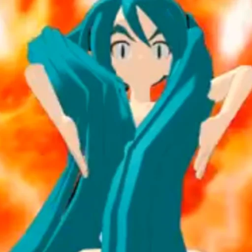 🔥 Стикер «Old MMD Miku» для Telegram