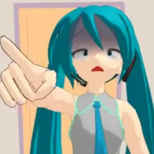 👉 Стикер «Old MMD Miku» для Telegram