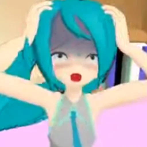 😰 Стикер «Old MMD Miku» для Telegram