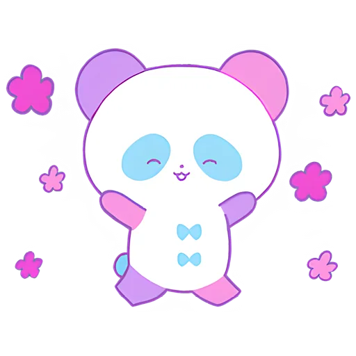 🥳 Стикер «Милая панда» для Telegram