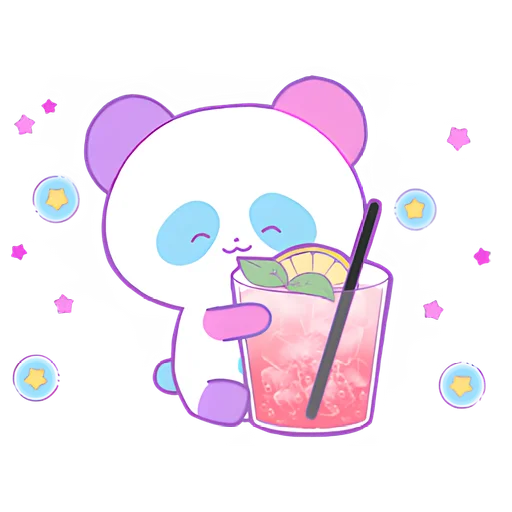 🍹 Стикер «Милая панда» для Telegram