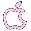 🍎 Эмодзи «Цифры и иконки розовые и голубые» для Telegram
