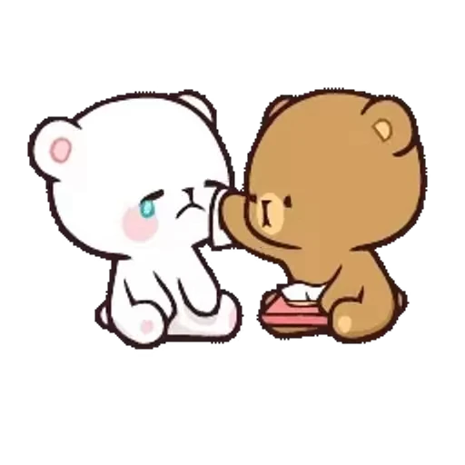 😢 Стикер «Milk And Mocha» для Telegram