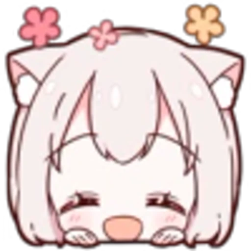 Эмодзи Neko Girl для Telegram — скачать