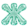 💎 Эмодзи «Стеклянные буквы» для Telegram