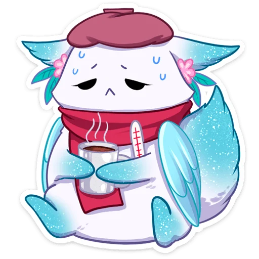 🤒 Стикер «зимняя минто» для Telegram